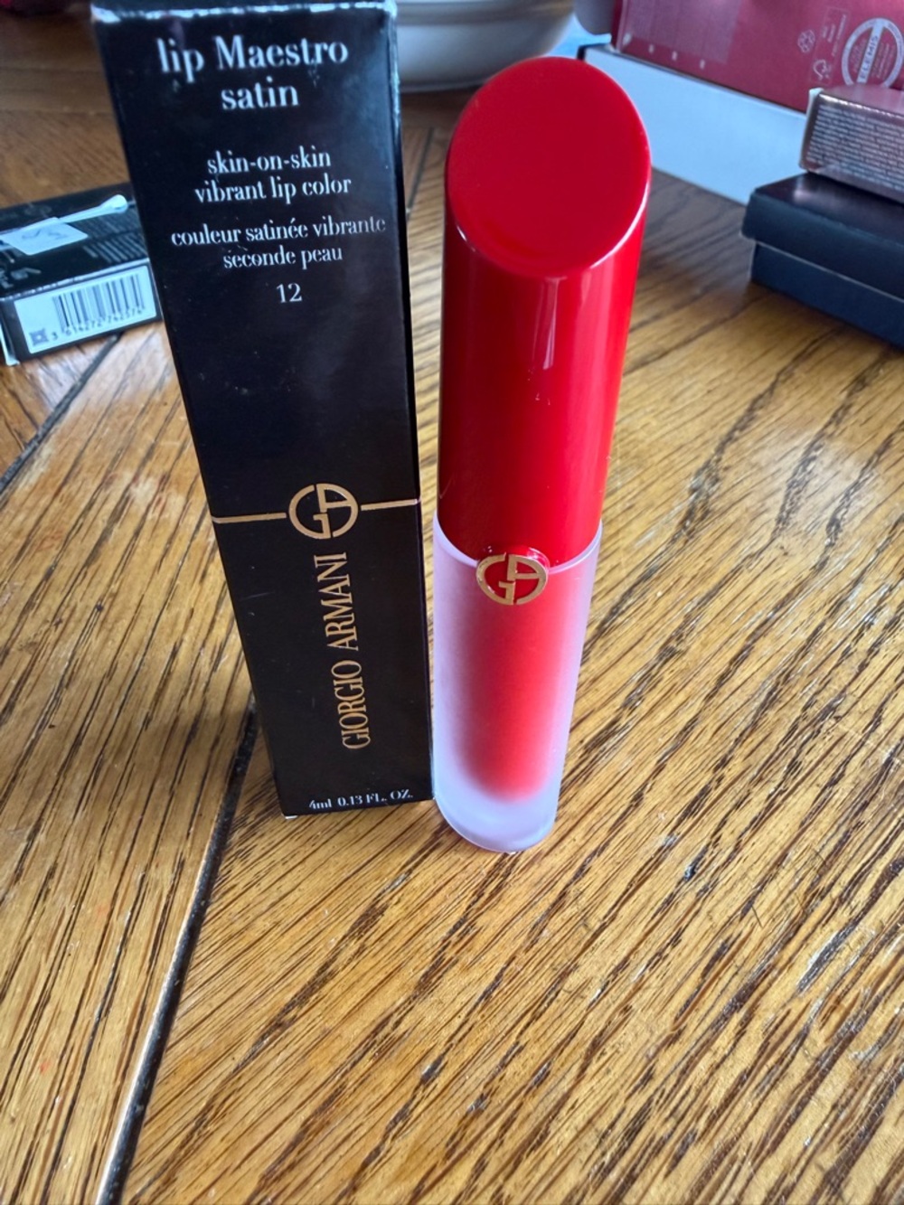 Giorgio Armani Lip Maestro Satin Liquid Lip Color — Bold Red